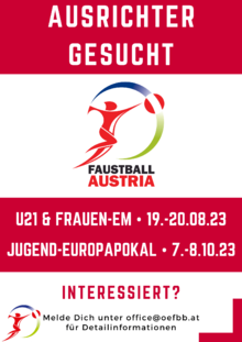 Frauen-EM & U21-Männer-EM / Jugend-Europapokal